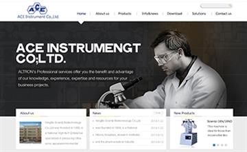 自贡黑羽网络网页制作案例- ACE Instrument Co.,Ltd