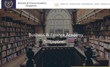 自贡黑羽网络网页制作案例-新加坡Business & Finance Academy 